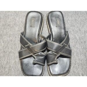 Mossimo Leather‎ Strappy Sandals Women's Size 7.5 Black